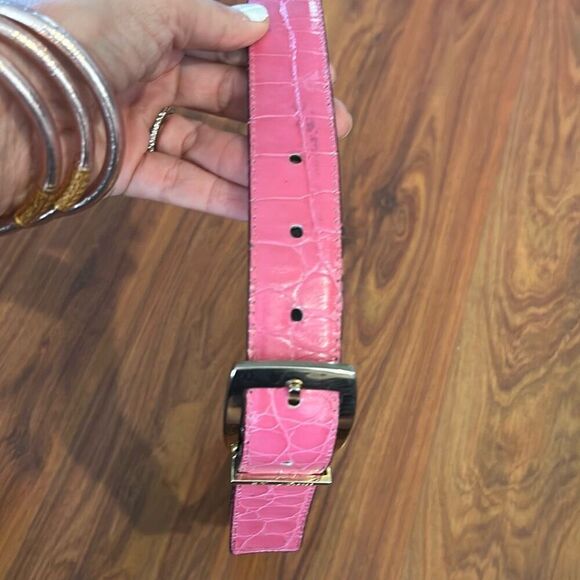 St. John reversible belt pink and black as is